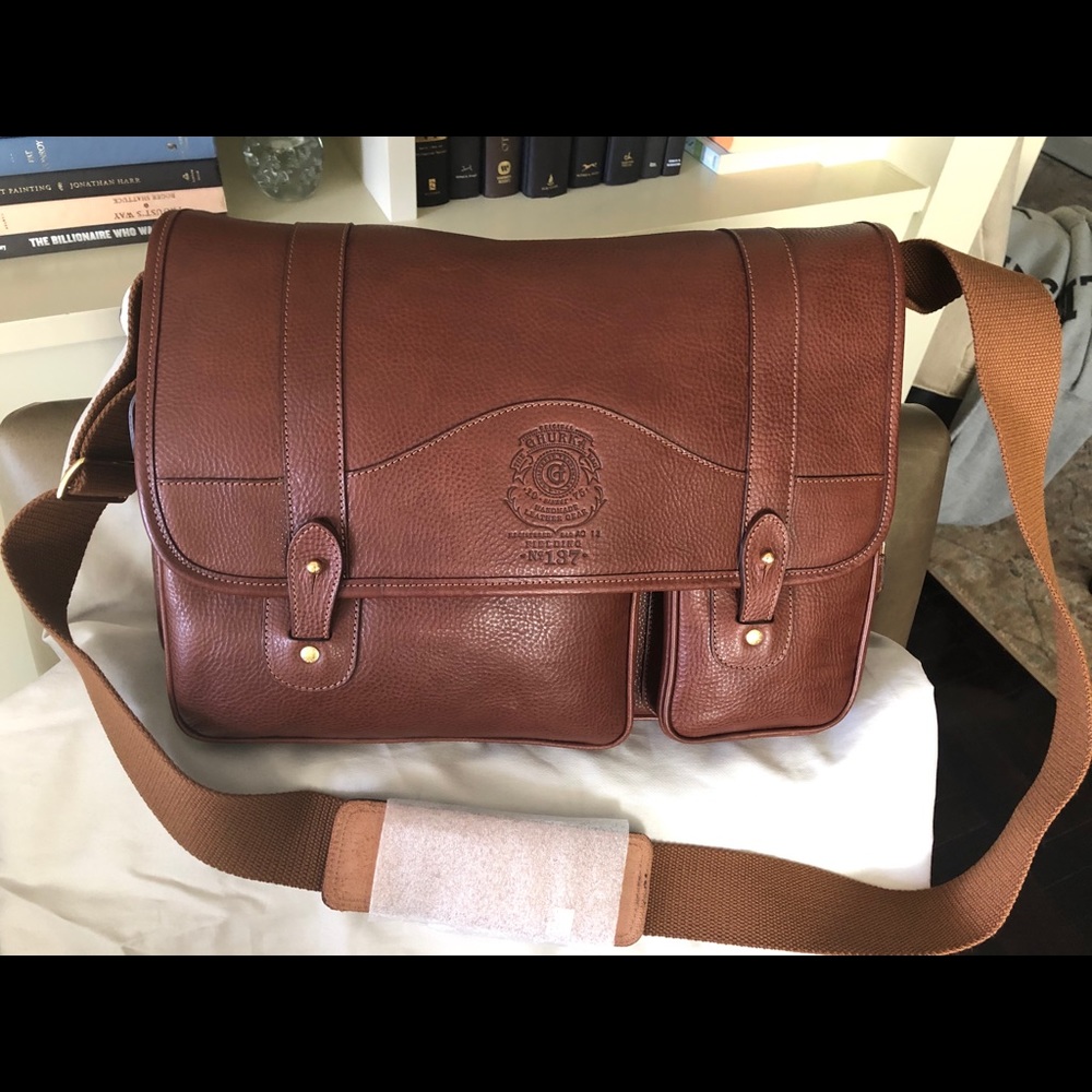 NWT Ghurka Chestnut Leather Bag | Fielding No. 137